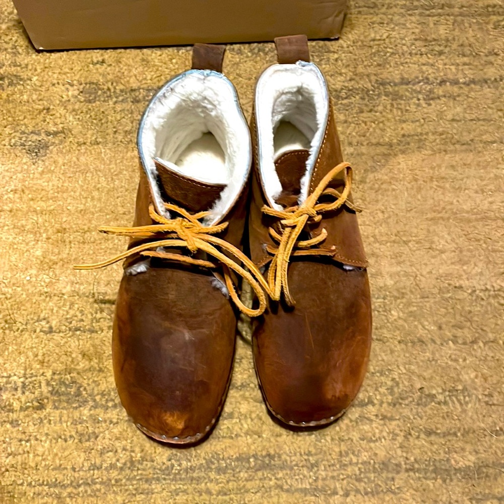 Troentorp lace up shearling boots